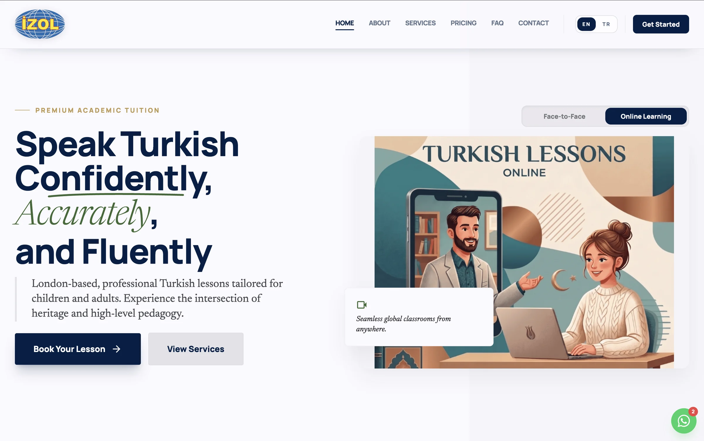 Izol Tutor — Website