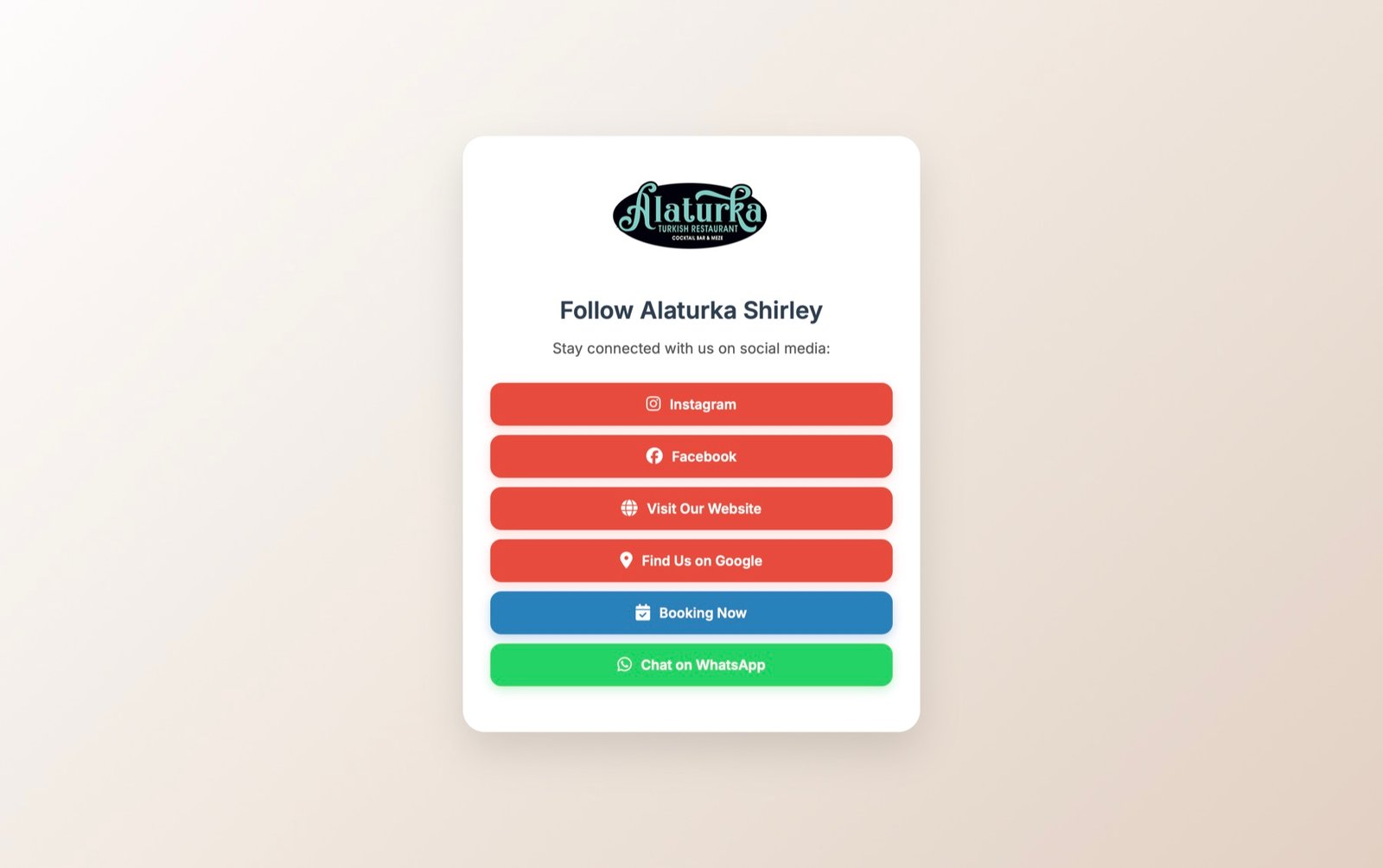Alaturka Link website project view